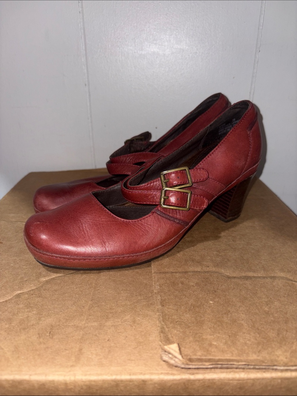 Women’s Clarks Heels with Double Buckle size 7B